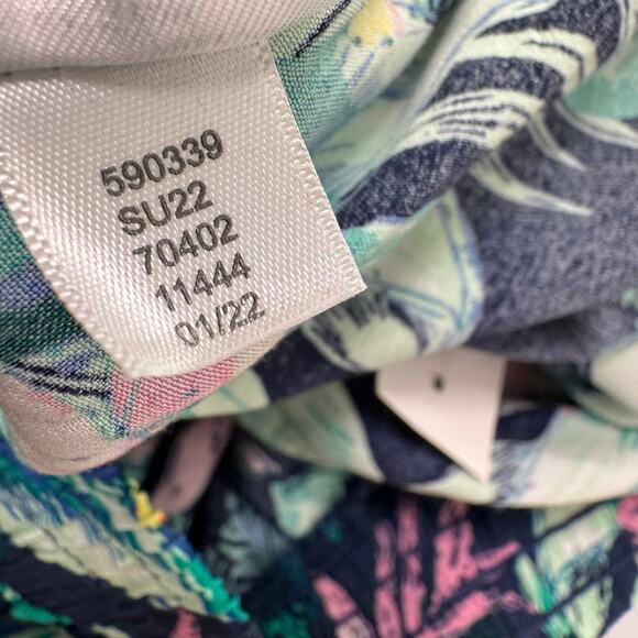 NWT Loft Women's Multicolor 100% Rayon Floral Button Midi Skirt Tropical Small - Picture 7 of 8